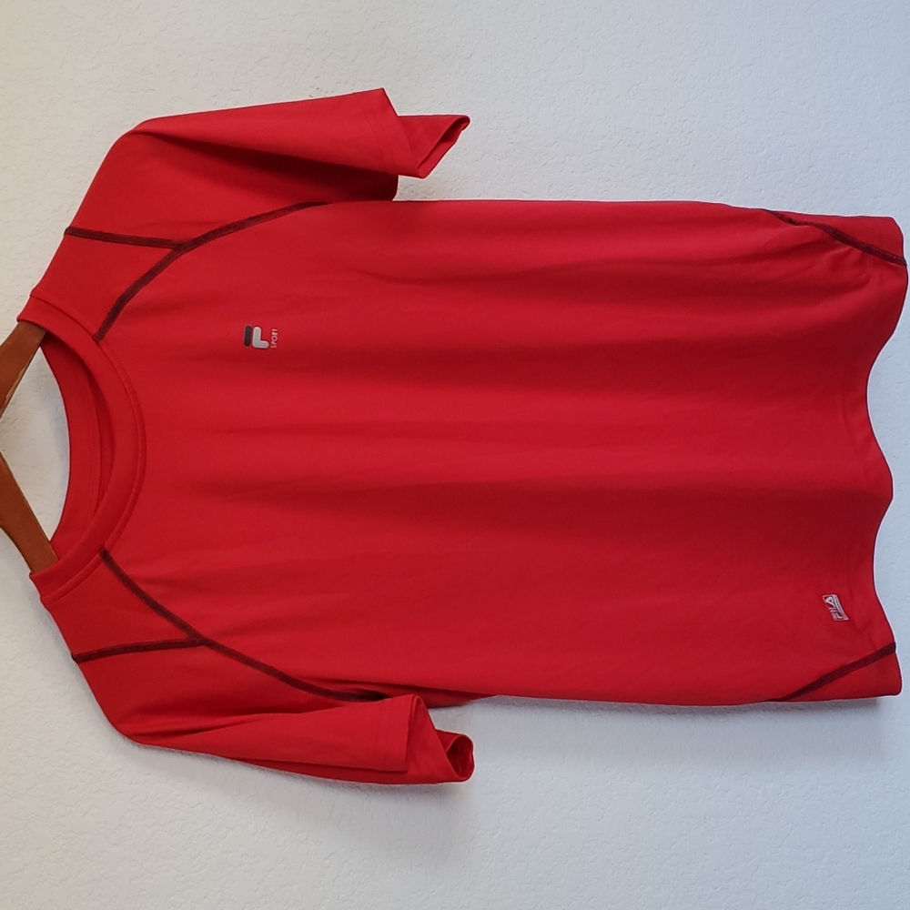 man's red shirt 👕